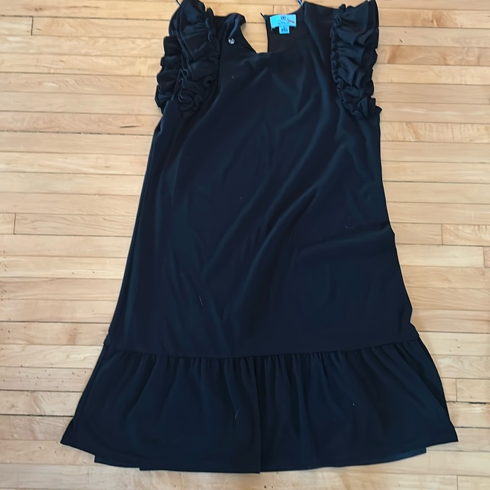 Cece Black dress ruffle sleeves